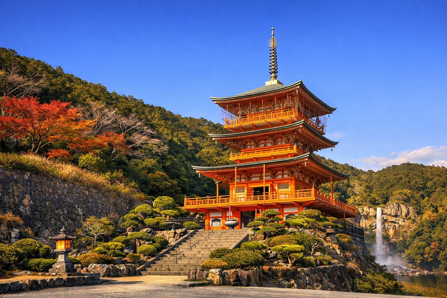 Imagen Pagoda del templo Seiganto-ji (三重塔)
