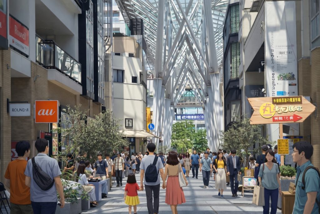 Takamatsu Marugame-machi shopping district (高松丸亀町商店街)