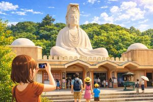 Estatua Kannon del Templo Ryozen kannon (霊山観音)